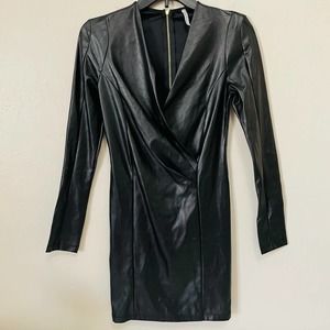 Black faux leather dress size small